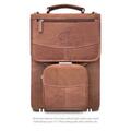 Maccase Premium Leather Vertical BriefCase - Vintage Brown LVB-VN